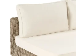 Set da giardino con tavolo 4 posti VARALLO Lato Sinistro Modulare Rattan Grigio