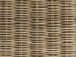 Set da giardino con tavolo 4 posti VARALLO Lato Sinistro Modulare Rattan Grigio