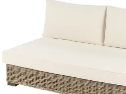 Set da giardino con tavolo 4 posti VARALLO Lato Sinistro Modulare Rattan Grigio