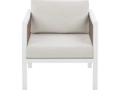 Set da giardino con tavolo 5 posti BORELLO Metallo Bianco
