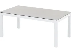 Set da giardino con tavolo 5 posti BORELLO Metallo Bianco