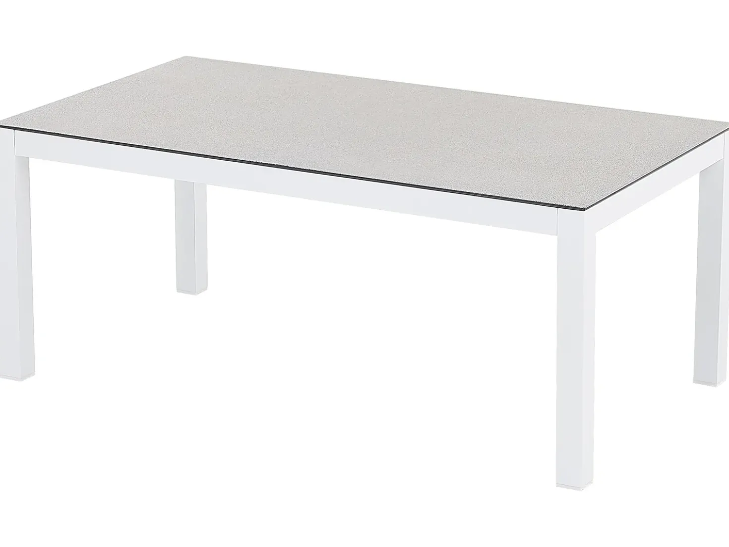 Set da giardino con tavolo 5 posti BORELLO Metallo Bianco