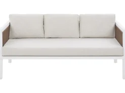 Set da giardino con tavolo 5 posti BORELLO Metallo Bianco