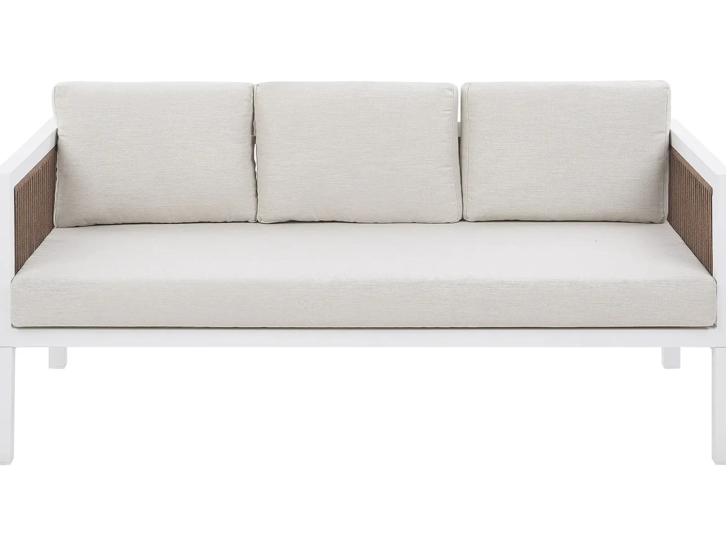 Set da giardino con tavolo 5 posti BORELLO Metallo Bianco