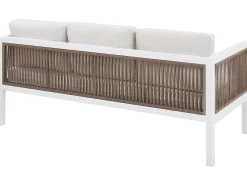 Set da giardino con tavolo 5 posti BORELLO Metallo Bianco