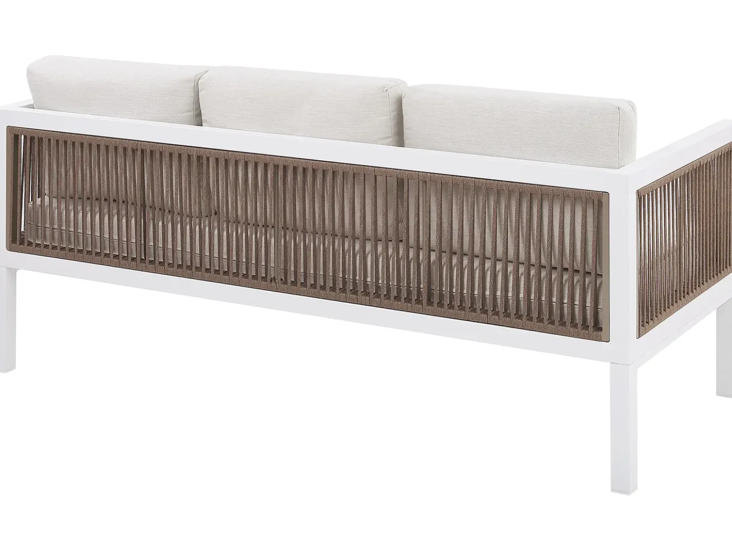 Set da giardino con tavolo 5 posti BORELLO Metallo Bianco