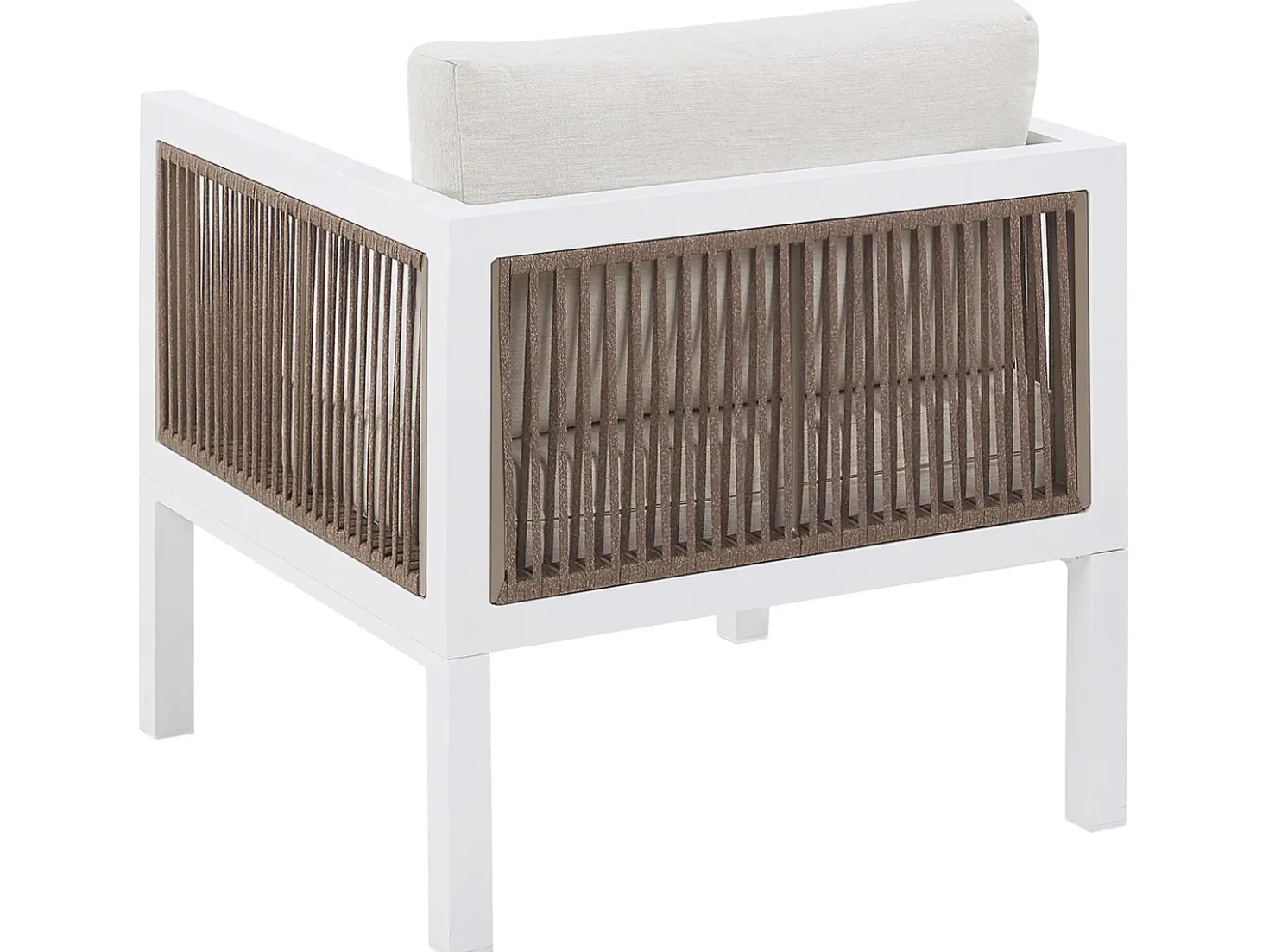 Set da giardino con tavolo 5 posti BORELLO Metallo Bianco