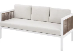 Set da giardino con tavolo 5 posti BORELLO Metallo Bianco