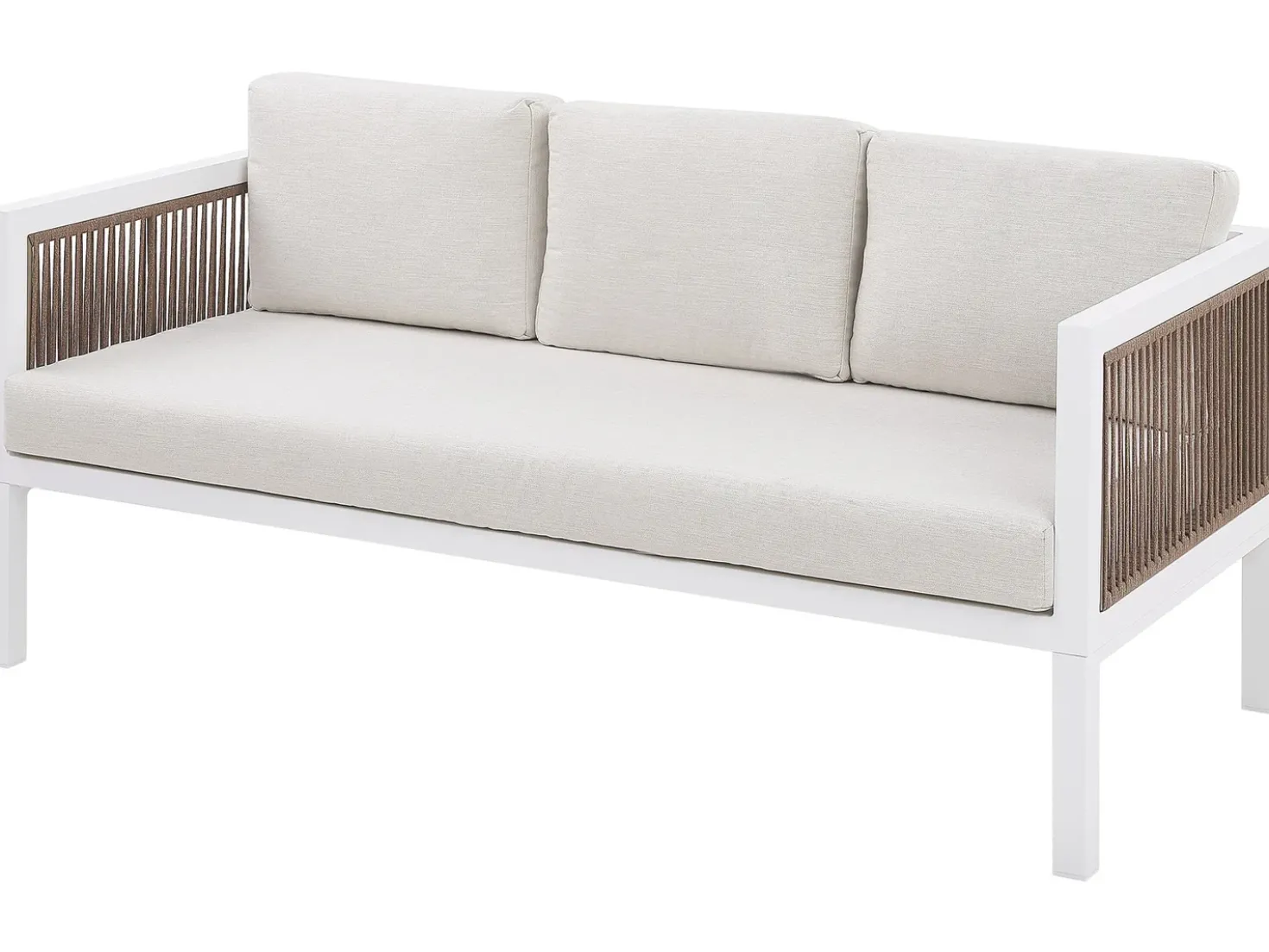 Set da giardino con tavolo 5 posti BORELLO Metallo Bianco