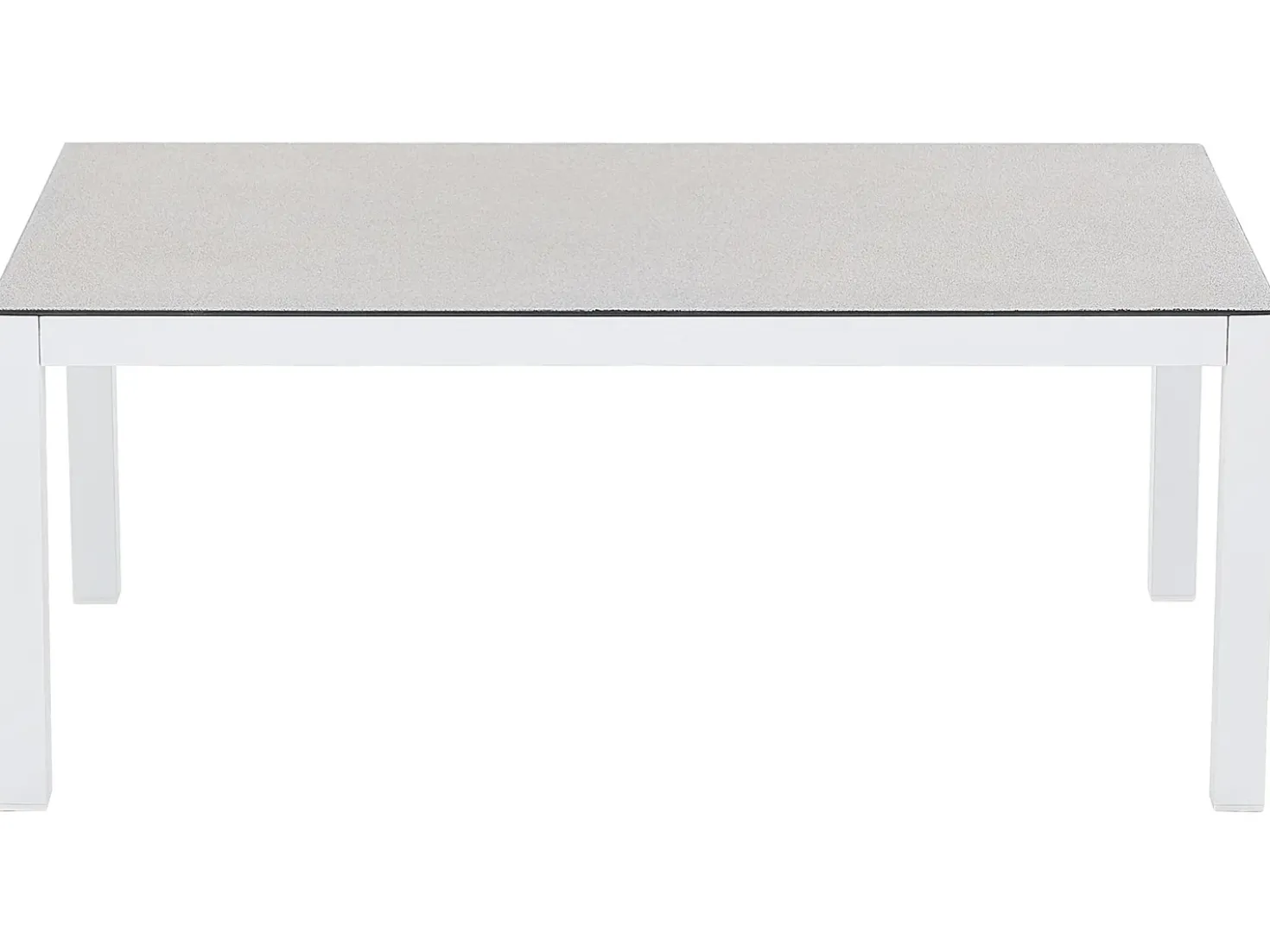 Set da giardino con tavolo 5 posti BORELLO Metallo Bianco