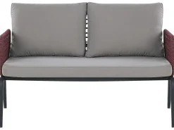 Set da giardino con tavolo 4 posti SCIACCA Metallo Grigio