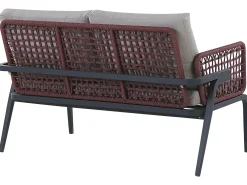 Set da giardino con tavolo 4 posti SCIACCA Metallo Grigio