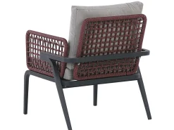 Set da giardino con tavolo 4 posti SCIACCA Metallo Grigio