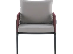 Set da giardino con tavolo 4 posti SCIACCA Metallo Grigio