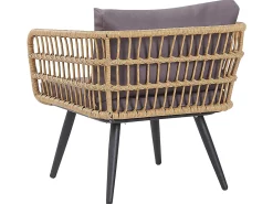 Set da giardino con tavolo 4 posti FOBELLO Rattan sintetico (PE) Beige
