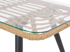 Set da giardino con tavolo 4 posti FOBELLO Rattan sintetico (PE) Beige