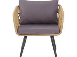 Set da giardino con tavolo 4 posti FOBELLO Rattan sintetico (PE) Beige