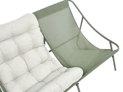 Set da giardino con tavolo 4 posti MOLVENO Metallo Beige/Verde