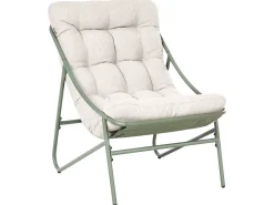 Set da giardino con tavolo 4 posti MOLVENO Metallo Beige/Verde