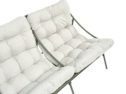 Set da giardino con tavolo 4 posti MOLVENO Metallo Beige/Verde