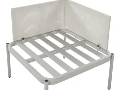 Set da giardino con tavolo 2 posti TERRACINA Metallo Grigio chiaro