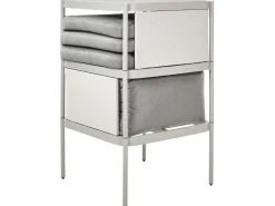 Set da giardino con tavolo 2 posti TERRACINA Metallo Grigio chiaro