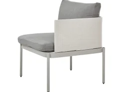 Set da giardino con tavolo 2 posti TERRACINA Metallo Grigio chiaro