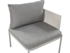 Set da giardino con tavolo 2 posti TERRACINA Metallo Grigio chiaro