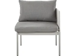 Set da giardino con tavolo 2 posti TERRACINA Metallo Grigio chiaro
