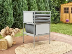 Set da giardino con tavolo 2 posti TERRACINA Metallo Grigio chiaro
