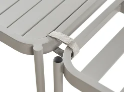 Set da giardino con tavolo 2 posti TERRACINA Metallo Grigio chiaro
