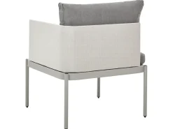 Set da giardino con tavolo 2 posti TERRACINA Metallo Grigio chiaro