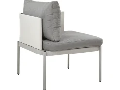 Set da giardino con tavolo 2 posti TERRACINA Metallo Grigio chiaro