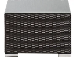 Set da giardino con tavolo 8 posti XXL Lato destro Modulare Rattan sintetico (PE) Marrone scuro