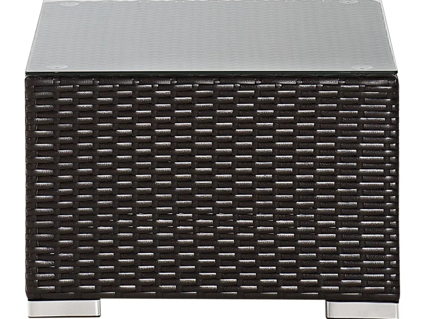Set da giardino con tavolo 8 posti XXL Lato destro Modulare Rattan sintetico (PE) Marrone scuro