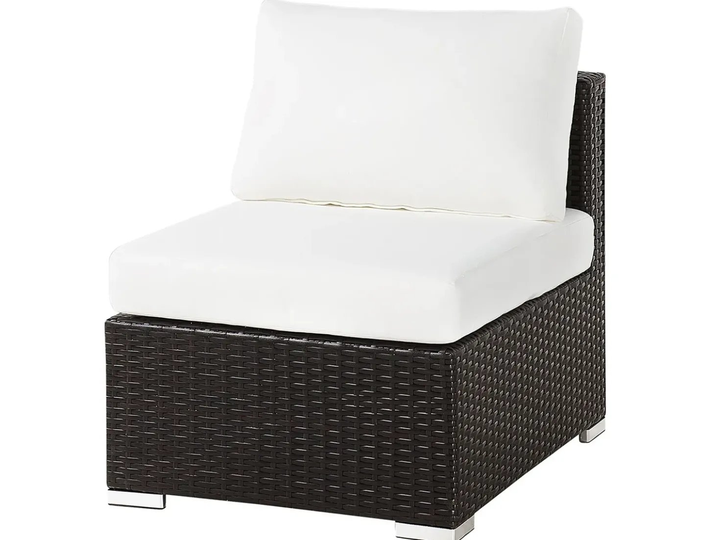 Set da giardino con tavolo 8 posti XXL Lato destro Modulare Rattan sintetico (PE) Marrone scuro