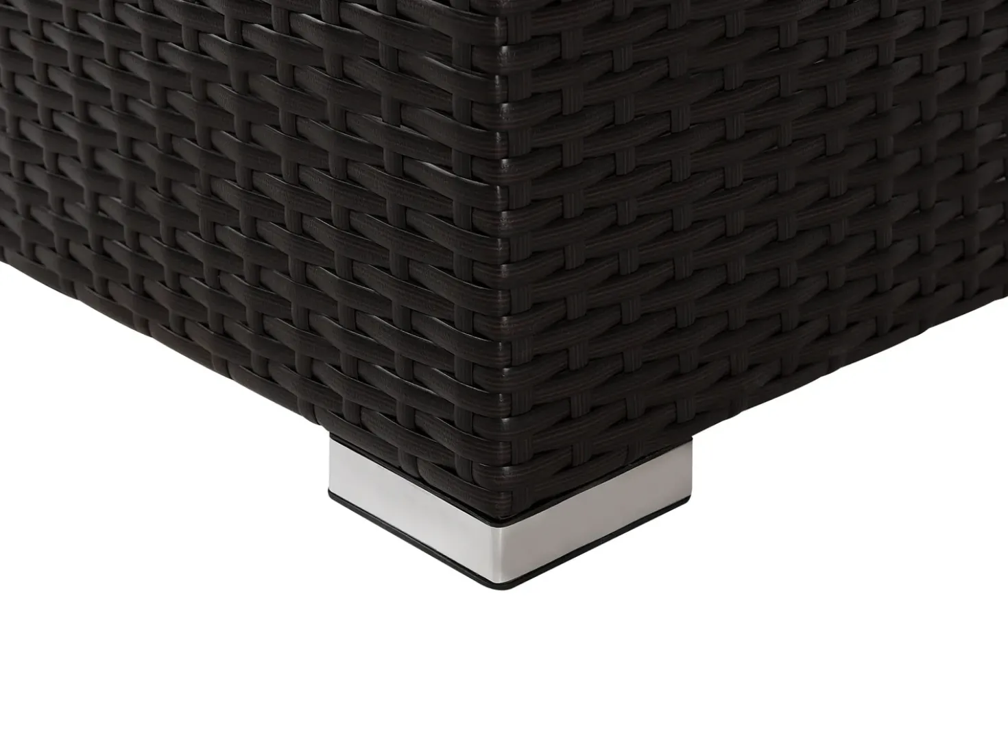 Set da giardino con tavolo 8 posti XXL Lato destro Modulare Rattan sintetico (PE) Marrone scuro