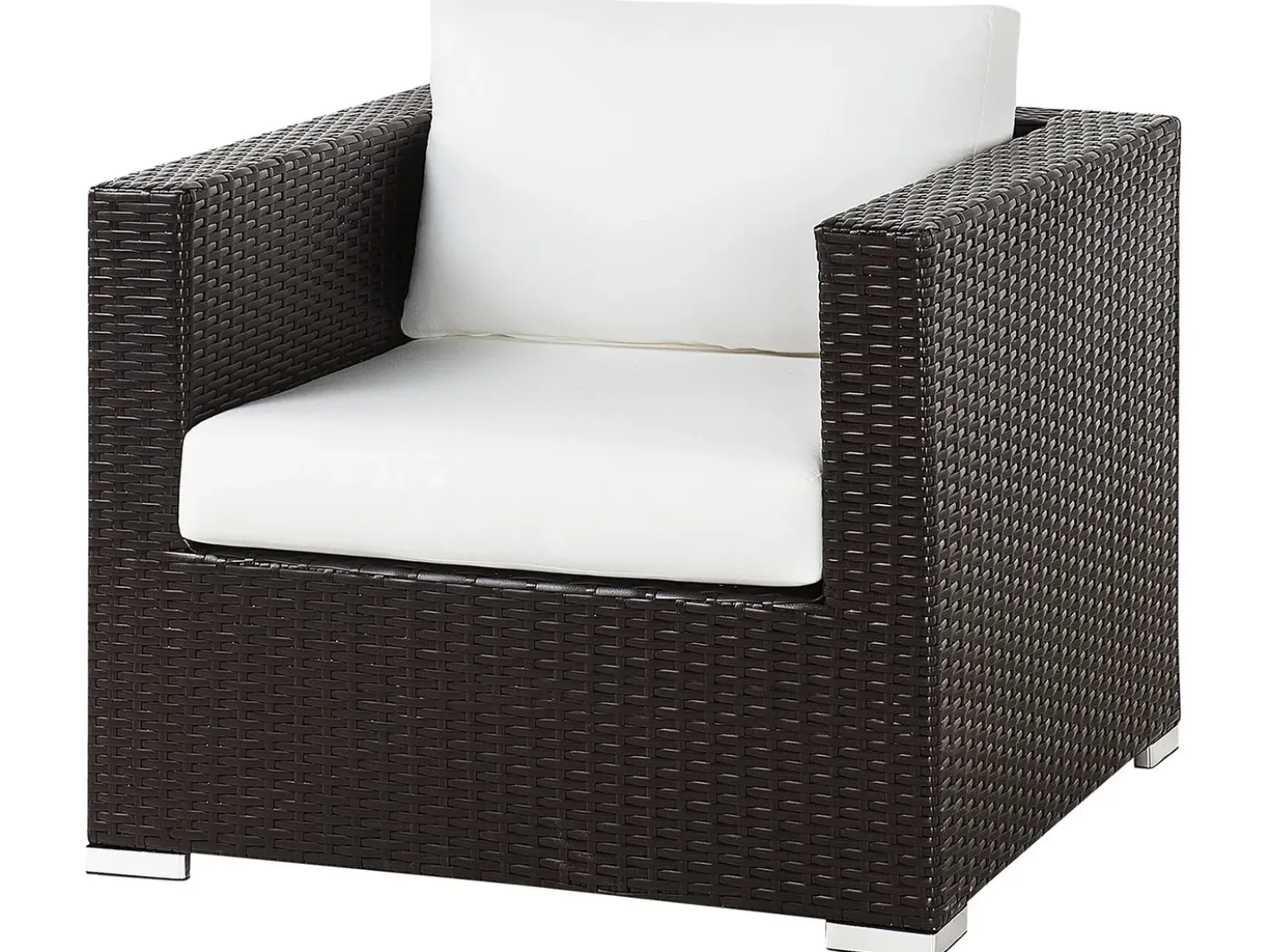 Set da giardino con tavolo 8 posti XXL Lato destro Modulare Rattan sintetico (PE) Marrone scuro