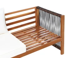 Set da giardino con tavolo 4 posti ANTRIA Legno d'acacia Nero