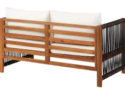 Set da giardino con tavolo 4 posti ANTRIA Legno d'acacia Nero