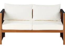 Set da giardino con tavolo 4 posti ANTRIA Legno d'acacia Nero