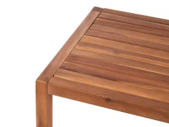 Set da giardino con tavolo 4 posti ANTRIA Legno d'acacia Nero