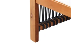 Set da giardino con tavolo 4 posti ANTRIA Legno d'acacia Nero
