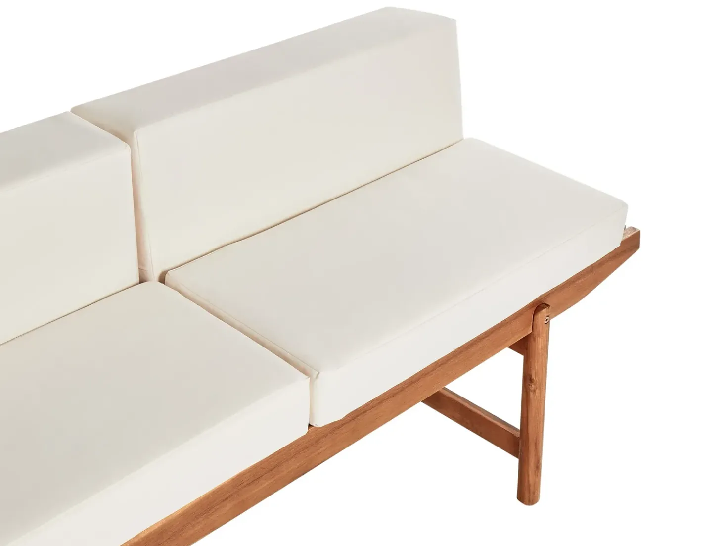 Set da giardino con tavolo 4 posti GIAVENO Legno d'acacia Bianco sporco