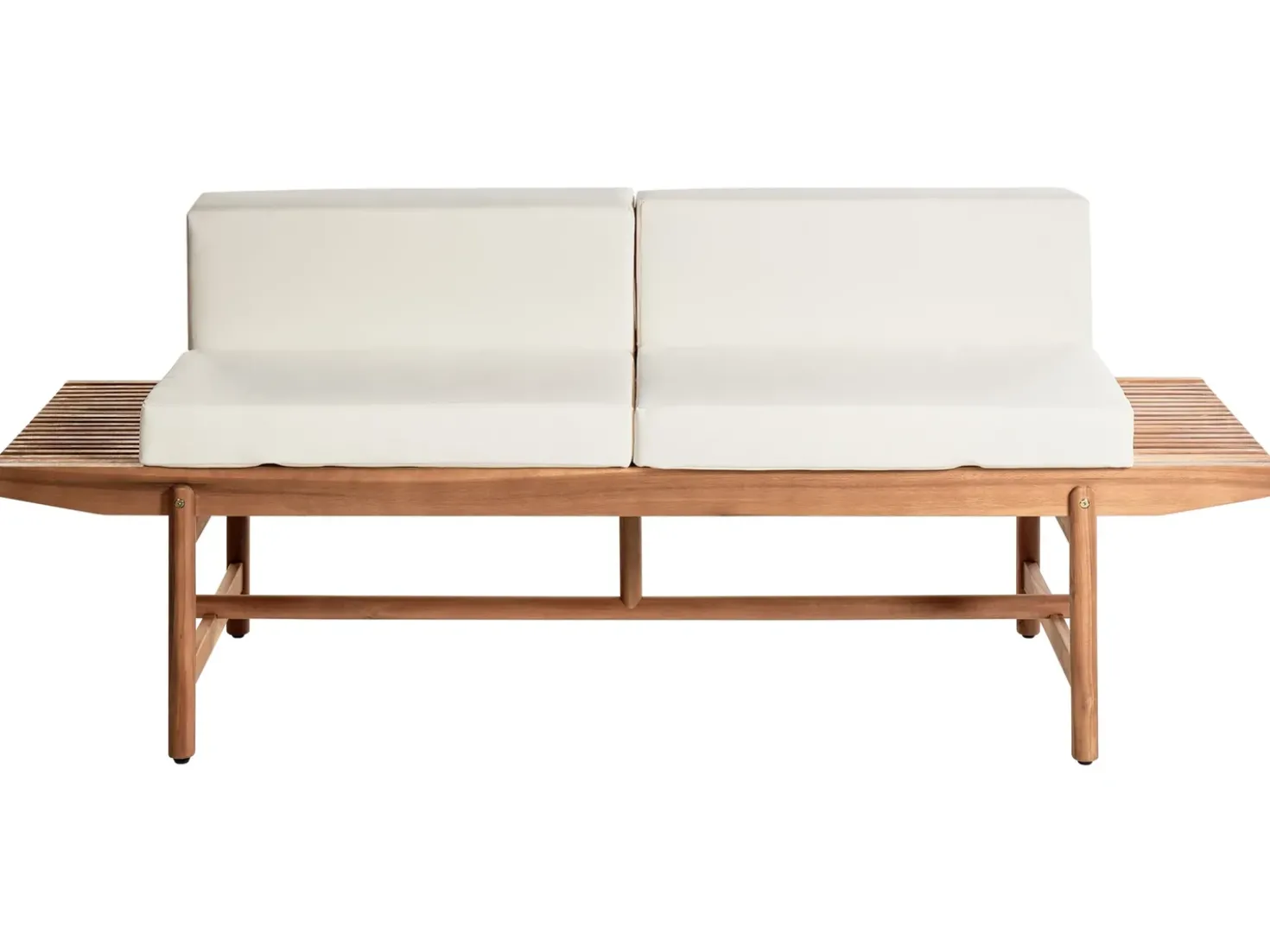 Set da giardino con tavolo 4 posti GIAVENO Legno d'acacia Bianco sporco