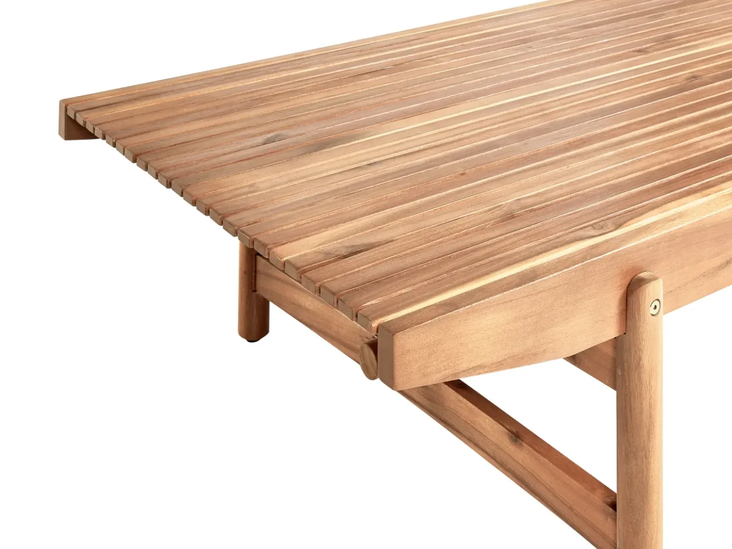 Set da giardino con tavolo 4 posti GIAVENO Legno d'acacia Bianco sporco