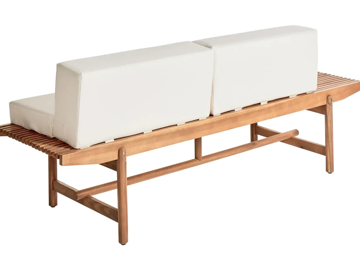 Set da giardino con tavolo 4 posti GIAVENO Legno d'acacia Bianco sporco