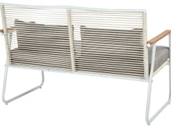 Set da giardino con tavolo 4 posti POMONTE Metallo Bianco
