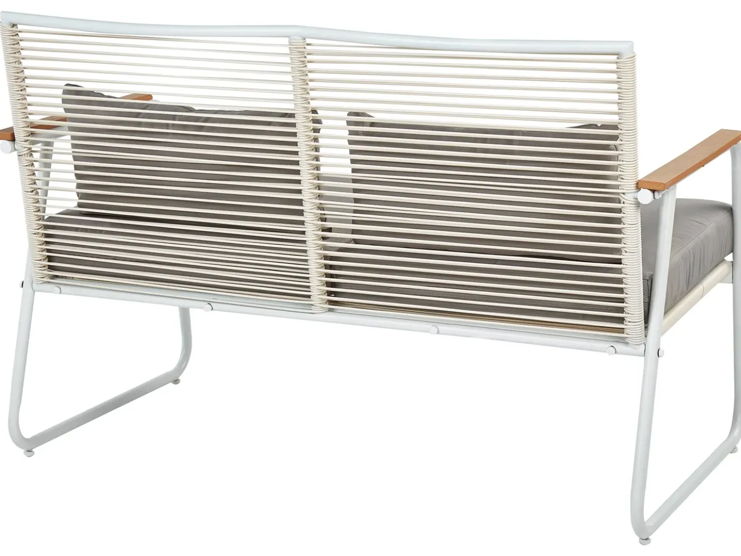 Set da giardino con tavolo 4 posti POMONTE Metallo Bianco