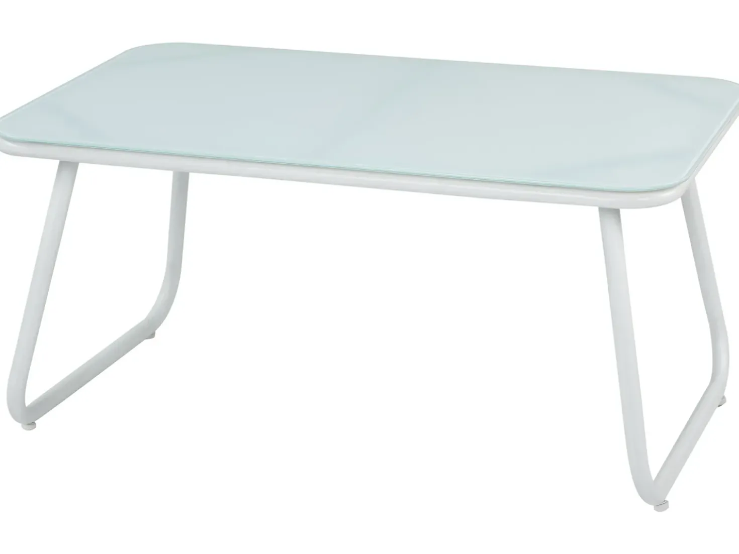 Set da giardino con tavolo 4 posti POMONTE Metallo Bianco